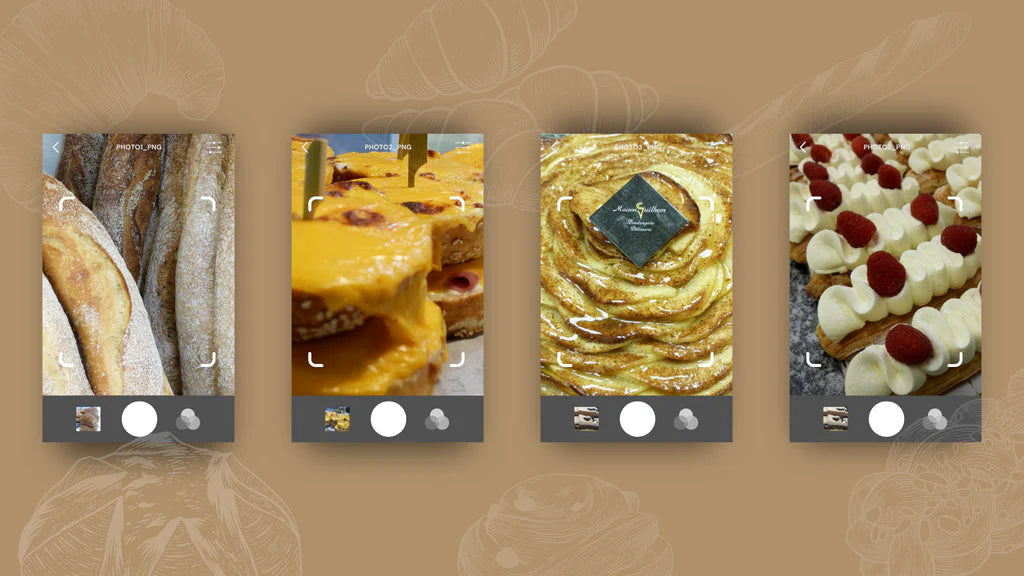 Photos mockups patisserie Maison Guilhem