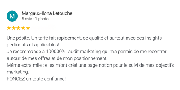 Avis client